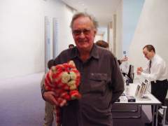 Oliver with Bagpuss who attended the event as a V.I.P.